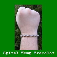 Spiral Hemp Bracelet.