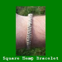 Square Hemp Bracelet.