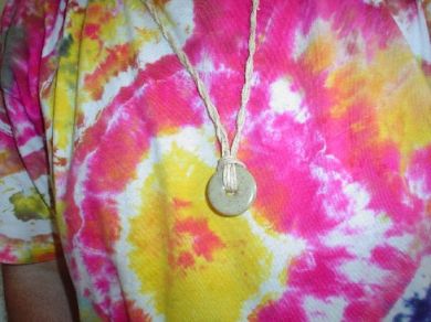 Hemp & Stone Necklace (Doughnut).