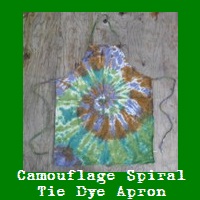 Camouflage Spiral Tie Dye Apron.