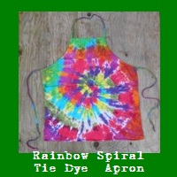 Rainbow Spiral Tie Dye Apron.
