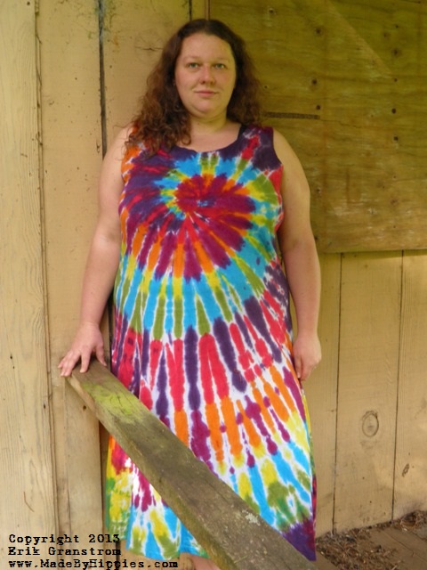 Rainbow Spiral Tie Dye Dress.