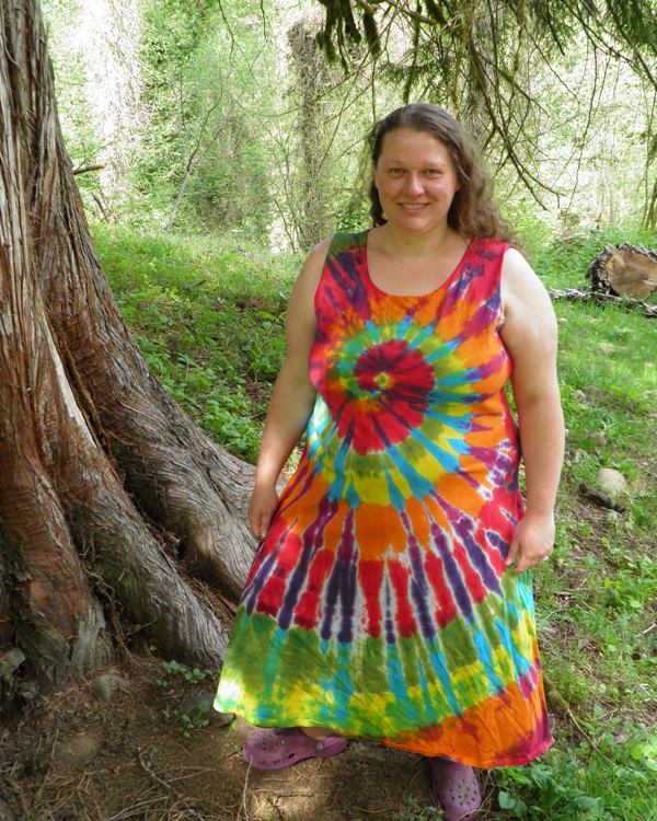 Rainbow Spiral Tie Dye Dress.
