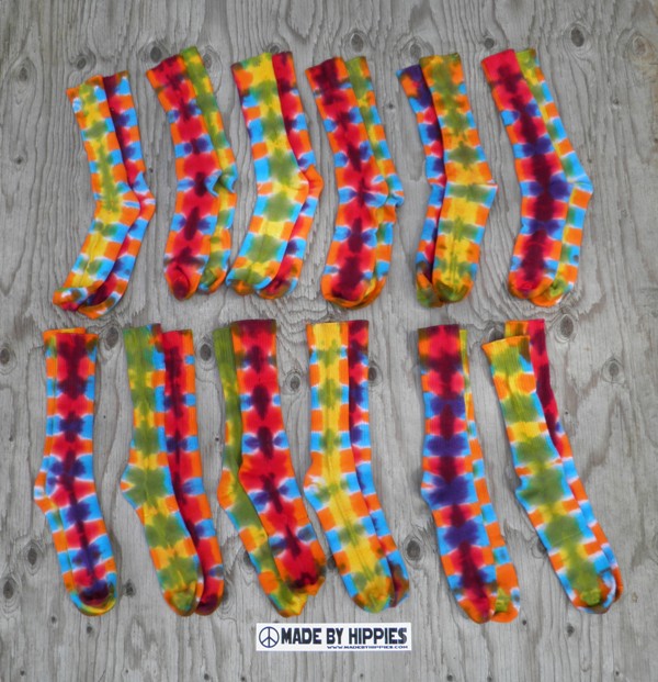 Wholesale Rainbow Tie Dye Socks.