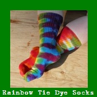 Rainbow Tie Dye Socks.