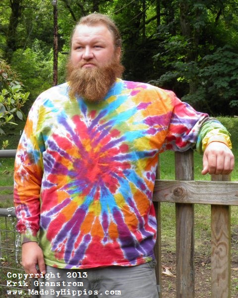 Rainbow Spiral Tie Dye Longsleeve Shirt.