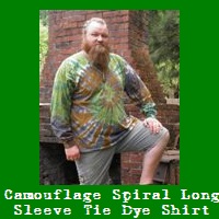 Camouflage Spiral Long Sleeve Tie Dye Shirt.
