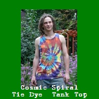 Cosmic Spiral Tie Dye Tank Top.
