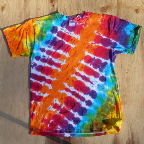 Rainbow Bandolier Tie Dye T-Shirt.