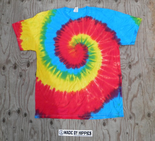 Tri Color Spiral Tie Dye T-Shirt.