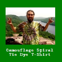 Wholesale Camouflage Spiral Tie Dye T-Shirt.