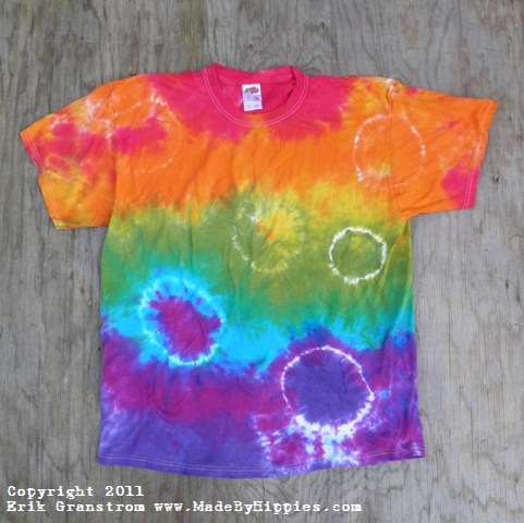 Rainbow Spots N Dots Tie Dye T-Shirt.