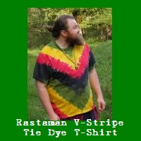 Rastaman V-Stripe Tie Dye T-Shirt.