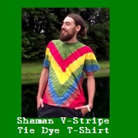 Shaman V-Stripe Tie Dye T-Shirt.