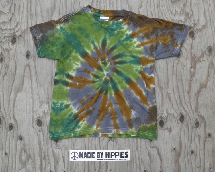 Camouflage Spiral Tie Dye Youth T-Shirt.