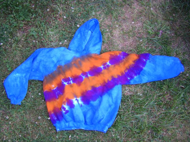 Tie Dye Hooded Sweatshirt.
