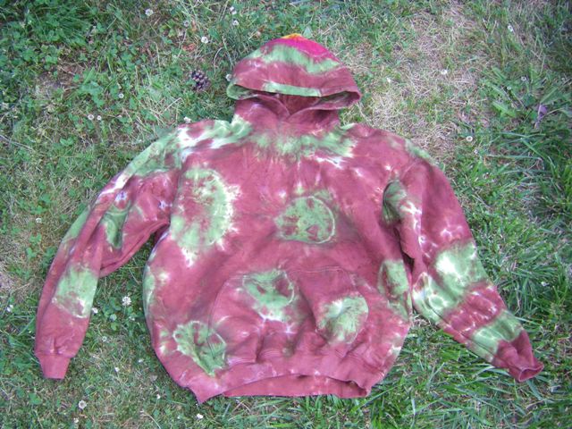 Tie Dye Hooded Sweatshirt.